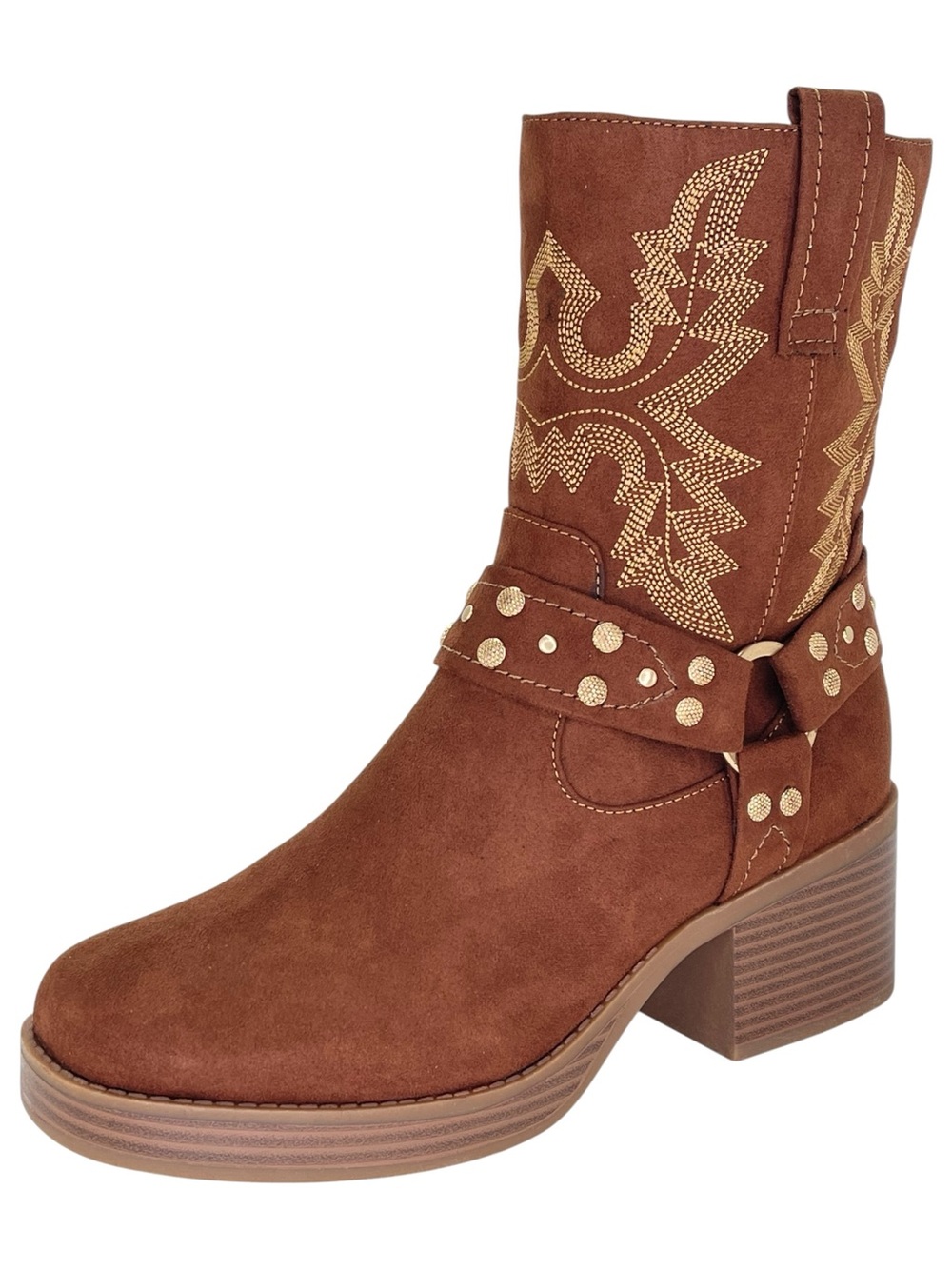 Sun + Stone Norahh Brown Western Style Womens Ankle Boots Size 7.5M - Picture 2 of 12